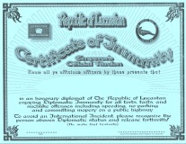 Certificate of Immunity